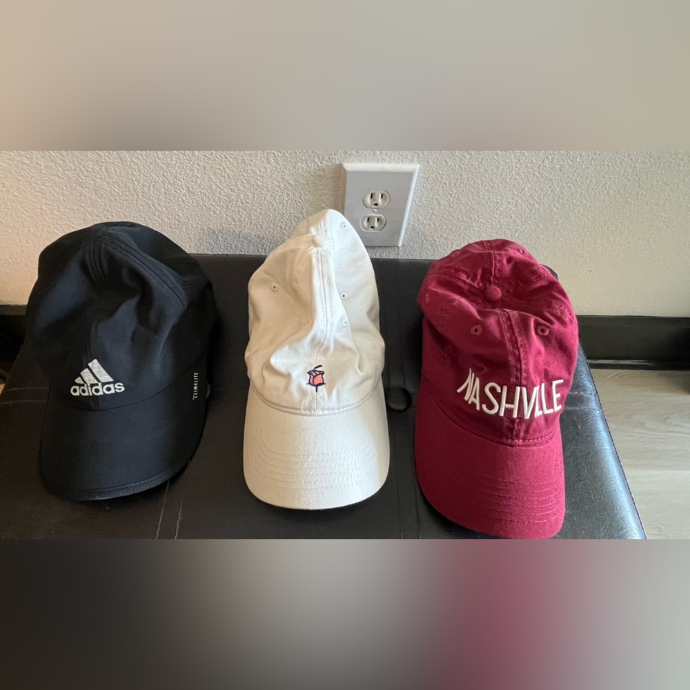 Women’s baseball hats adidas active climalite adjustable hat and Two Old Hippies